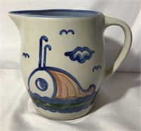 Vintage MA Hudley Water Pitcher Hand-painted