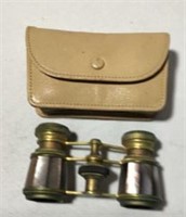 Women’s French Opera Glasses with Leather Holder