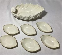Lenox shell and six serving dishes