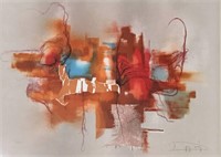 Lazlo Dus Lithograph, Motion In Color