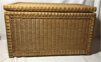 Wicker Chest measures 27 inches across 16 inches