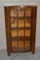 Art Deco Walnut Curio Cabinet