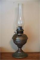 Antique The Rival Brass Oil Lamp