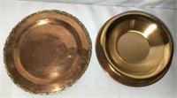 Copper Bowl Set and Platter