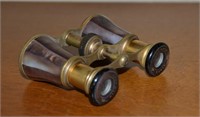 Antique French Abalone and Brass Opera Glasses