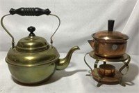 Vintage Pair of Warming Teapots