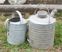 2 Tin Watering Cans