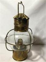 Brass Lantern, freshly washed handle H 12