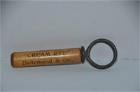 Antique Dallemand & Co Cream Rye Finger Corkscrew