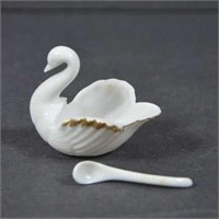 Japanese Porcelain Swan Salt Dish