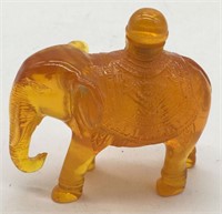Amber Elephant Snuff Bottle
