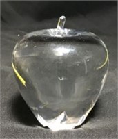 Stueben Art Glass Apple signed  Measures 4 inches