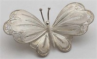 Sterling Silver Butterfly Broach