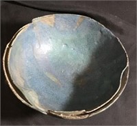 Primitive Bowl w/ Stoneware art