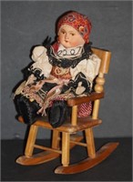 1960 Czechoslovakian Doll w/ Rocking Chair