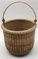 Woven Basket With Swing Handle