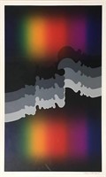 Mark Roland Lithograph, Grey Rainbow