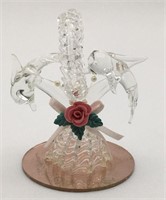 Glass Whimsical Dolphin Figure