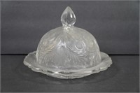 Antique Pressed Glass Cheese / Butter Dish