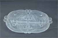 Frosted Glass Divided Dish