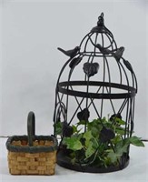 Metal Birdcage Décor and Basket
