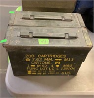 2 METAL AMMO CANS