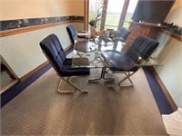Glass Top Dining Table & 4 chairs
