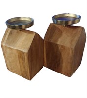 1 Set of 2 candle holder base stand