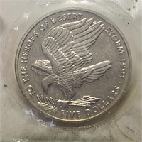 To the Heroes Of Desert Storm $5 Coin