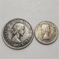 Silver Canadian Coins, quarter/ dime