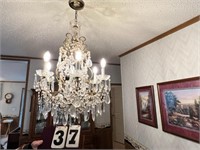 Chandelier approximately 22" wide and 32" tall