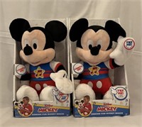 NEW! Lot of 2 Singing Mickey Mouse Toys