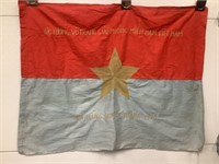 North Vietnam War Flag, 33” x 26 1/2”