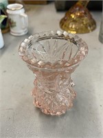 Pink Crystal Vase 2.5"