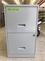 2 Drawer Metal Filing Cabinet - 14 1/4 x 18 x 25in