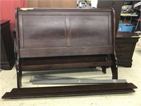Queen Size Wooden Sleigh Bed. Matches lot #48 and