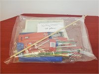 Assorted Knitting Needles and Patterns