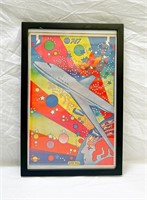 Pan Am 747 by Peter Max, approx 12x18