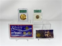 Coin sets: Silver Mercury Dime, etc