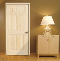 30”x 80” 6 Panel Solid Wood Interior Door Slab