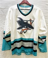 San Jose Sharks CCM Hockey Jersey, Size Man G/L