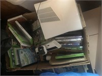 BOX OF X-BOX 360 AND VIDEO GAMES