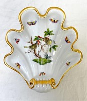 Herend Hungary Fine Porcelain Shell Bowl