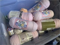 TOTES FULL OF RED HEART BABY PINK YARN