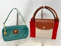 2 Longchamp Paris bags, 1 is expandable.