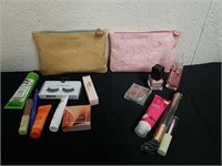 And Ipsy bag and stay golden bag with makeup and