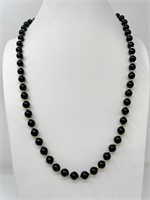 Black Coral Bead Necklace 14k clasp/beads