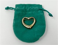 Tiffany Co 925 Diamond Elsa Peretti heart pendant
