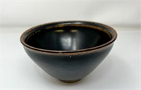 Chinese Black Glaze Temmoku Pottery Bowl