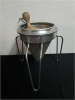 Heavy duty vintage strainer 7.25 inch x 1 ft tall